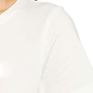 Haute qualité coton lâche coupe décontractée dame filles T-shirt surdimensionné femmes chemise vêtements mode col rond été T-shirt décontracté - Product Image 5