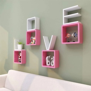Wooden Craft Display Rack Storage <b>Unit</b> Bathroom <b>Shelves</b> Polygon <b>Shelf</b> Wood Wall Bedroom <b>Kitchen</b> Office Home Three-Layer Heavy - Product Image 2