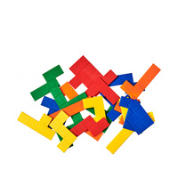 Jeu de pentominoes arc-en-ciel 0-24 mois+ - Jeu éducatif Montessori avec licorne lumineuse - Mathématiques - Unisexe - Plastique sain - U.S.L.