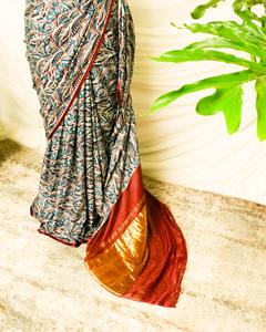 Red Hot Colored Festivals Special Pure Banarasi Seda Bordado pesado Saree Bangladesh y estilo indio Desgaste étnico - Product Image 2