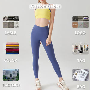 ชุดออกกำลังกายโยคะคุณภาพสูงแบรนด์ใหม่ปี 2025 คอทรงยู เอวสูง ผ้าสองสีลายสก็อต ผสมสแปนเด็กซ์/โพลีเอสเตอร์ ระบายอากาศได้ดี - Product Image 3