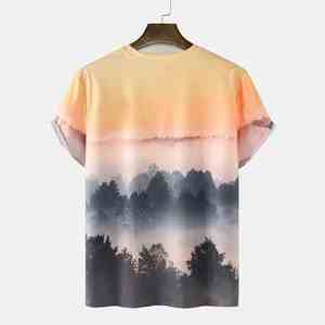 Camiseta blanca de poliéster 100% personalizada al por mayor estilo de calle con diseño de sublimación gráfica frontal - Product Image 2