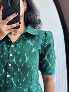 Elegante Vestido largo de algodón para fiestas de invierno Hermoso estampado para el verano - Product Image 3