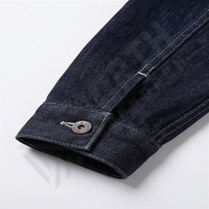 Chaqueta Vaquera Original para Hombre, 100% Algodón, Lavado Medio, Estilo Vintage, Ecológica, Transpirable, con Botones Personalizados, para Otoño e Invierno - Product Image 6