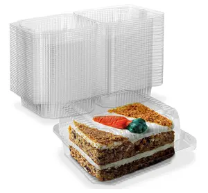 Clear Square Pp Plastic Bakjes Wegwerp Fast Food Box Voor Take-Away Desserts Diepe Sandwiches Voor Verpakking