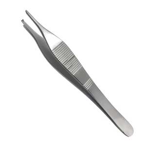 Juego de Instrumentos Quirúrgicos Manuales de Alta Calidad Adson, Pinzas de Cirugía Plástica de 4.75 Pulgadas, 1x2 Dientes, Insertos de Acero Inoxidable - Product Image 1