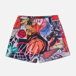 Pantalones Cortos Deportivos de Malla para Hombre, con Logotipo Personalizado, Estilo Urbano, 100% Poliéster, para Gimnasio, Entrenamiento, Sublimación, con Bolsillo, Pantalones Cortos de Baloncesto - Product Image 4