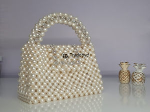 Bolso de Mano de Perlas Hecho a Mano con Correa Desmontable, Impermeable, de Lujo, con Cierre Magnético, para Mujer, para Bodas - Product Image 2