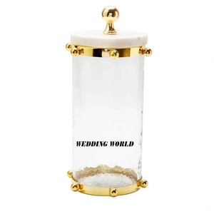 Frasco de Metal para dulces con bandeja Excelente calidad Hecho a mano Diseñador Nut Server Clásico Elegante Venta al por mayor Frasco de frutas secas - Product Image 4