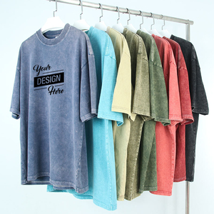 T-shirts pour hommes imprimés OEM Pakistan lavage à l'acide logo personnalisé équipage épais lourd partout T-shirts pour hommes surdimensionnés en coton - Product Image 6