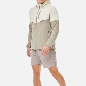 Nouvelle arrivée Survêtement à panneaux tissés extensibles dans les quatre sens Ventilations avant et arrière Poche poitrine à fermeture éclair Survêtement à taille élastique - Product Image 3