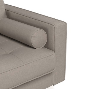 เก้าอี้นวมหนังเทียมทรงสี่เหลี่ยมแบบเดี่ยวพร้อมผ้าหุ้มเบาะ - Product Image 3