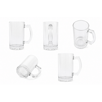 Chope à bière 1000 ml avec couvercle et paille – Vaisselle créative classique en porcelaine, écologique, réutilisable, verre à sublimation - Product Image 4