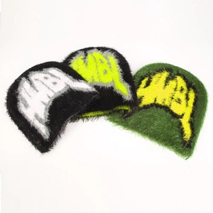 Bonnets tricotés en mohair avec logo OEM & ODM personnalisé pour hommes Chapeaux de créateurs tricotés pour l'hiver Bonnet unisexe en mohair - Product Image 4