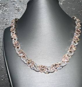 Pass Diamond Tester GRA Hip Hop S925 Silver Iced Out Bling 3 rangées 14mm 16mm 18mm 20mm VVS Moissanite Cuban Link Chain pour homme - Product Image 5