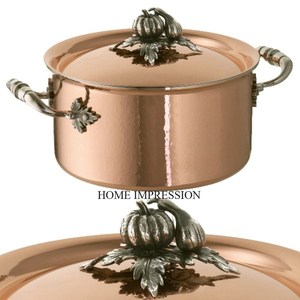 หม้อโลหะอลูมิเนียมรูปทรงทันสมัยฝาบนใบฟักทองเป็นมิตรกับสิ่งแวดล้อมพร้อมใช้ในครัวขนาดเส้นผ่าศูนย์กลาง24ซม. - Product Image 3