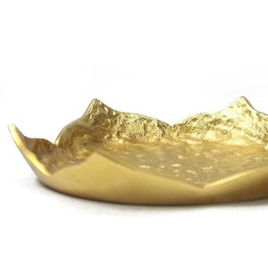 Top Selling Metal Gold Decorative Food Serving Platters For Home & Hotels Tableware Restaurant - Product Image 5