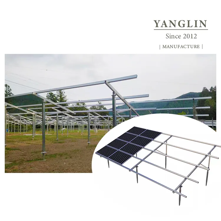 Sistema di montaggio a terra del pannello solare ad alta efficienza parti di montaggio fotovoltaiche estrutura para installar modulos solares