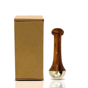 Varita Kansa de madera de alta calidad y al mejor precio, Varita Kansa de tamaño mediano Premium con mango de madera Ayurvédico de glowin fashion - Product Image 4