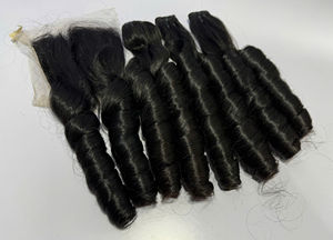 ผมปลอมแบบลอนธรรมชาติ8-32นิ้วผม100% บริสุทธิ์ของมนุษย์แบบไม่ผ่านกระบวนการเวียดนาม - Product Image 2