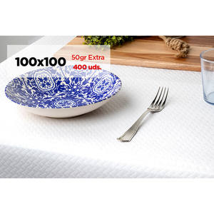 Nappe blanche 100x100cm 50gsm de qualité supérieure, papier professionnel, 400 pièces, B2B - Product Image 1