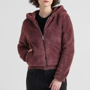 Premium Women's <b>Sherpa</b> Fleece Jacket Breathable Printed Style with Warm Nylon Lining and Pocket Factory Direct Selling - Product Image 1