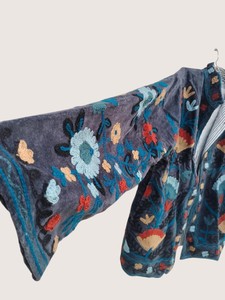 Cardigan en coton brodé floral bohème, col rond, manches longues, grande taille, vêtements décontractés pour femmes, vêtements de printemps - Product Image 3