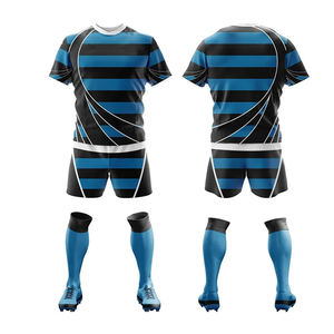 Uniforme de rugby sur mesure de haute qualité avec manches courtes prix bon marché vêtements de sport professionnels uniforme de rugby imprimé par sublimation - Product Image 4
