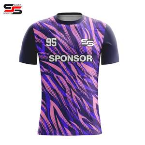 Maillots de football en maille à col rond, version joueur, à sublimation OEM, séchage rapide, maillot de football académique pour hommes avec votre logo - Product Image 1