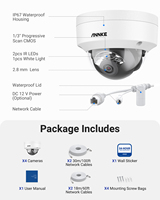 Caméra dôme IP PoE ANNKE 3K(5MP): étanche IP67 intérieur et extérieur anti-vandalisme avec détection AI double lumière intelligente et microphone