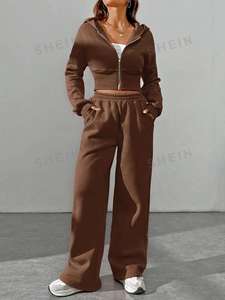 Nuevo Conjunto Deportivo de Moda Gótica de Lujo, Impermeable, Transpirable, de Secado Rápido, con Capucha y Cremallera, Ropa Deportiva Activa - Product Image 3