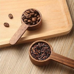 Acacia Wood Kitchen Measuring Spoon <b>Set</b> 2 Pcs Scoop Spice Measure Tools for Tea Coffee Sugar <b>pot</b> - Product Image 6