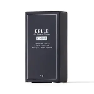 BELLE EX pegamento 10g Extensión de pestañas Etiqueta privada Adhesivo Premium/Sin látex Sin gluten 3 ~ 4 segundos 5 semanas Retención