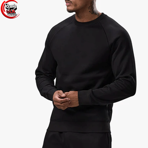 Sweatshirts en coton décontractés pour hommes motif solide 100% coton saison d'hiver en polaire épaisse avec broderie de logo personnalisé vente en gros - Product Image 6