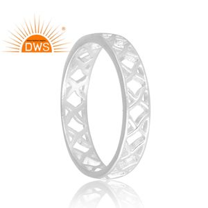 Último diseño Anillo de banda de plata esterlina 925 para mujer Joyería personalizada para mujer Regalo para ella. - Product Image 2