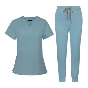 Trajes de fregado de talla grande, venta al por mayor, conjuntos de uniformes médicos de enfermería, uniformes de hospital, algodón, poliéster, médicos, hombres y mujeres - Product Image 1