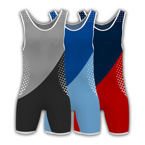 Vêtements de lutte pour hommes en spandex/polyester, personnalisés, de qualité professionnelle, respirants, légers, à séchage rapide, vente en gros d'usine - Product Image 2