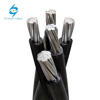 Câble LXS 4x50mm2 4x35mm2 4x25mm2 4x16mm2 4x95mm2 AL XLPE Câble Aérien en Suspension Câble en Aluminium Torsadé 0.6/1kV