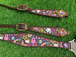 อานม้าแท้ 100% ผลิตในอาร์เจนตินา อานม้าแบบตะวันตก สวมใส่สบาย ระบายอากาศได้ดี อานม้าสำหรับขี่ม้าแบบเดรสสาจ พร้อมลายปักอิโมจิรูปหัวใจ - Product Image 5