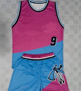 Maillot de basket-ball réversible pour adulte, imprimé par transfert thermique, en maille extensible, ensembles d'uniformes de basket-ball, sans manches, respirant, antibactérien - Product Image 1