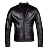 Men's Cow <b>Skin</b> Leather Stand Collar Jacket - Product Image 6