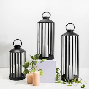 Black Powder Coated Metal Geometric Pattern Candlestick Holder New Design <b>Candle</b> <b>Lantern</b> for Ramadan Decorative <b>Lanterns</b> - Product Image 3