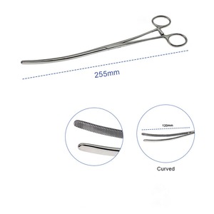 Chất lượng cao 27cm Hướng dẫn sử dụng thẳng cong cuzzi Ovum curette mùa đông phá thai forceps với cùn trở lại cho mùa đông phá thai - Product Image 2