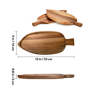 Newest Design High Quality Acacia Wood <b>Serving</b> <b>Tray</b> for Food <b>Wooden</b> <b>Tray</b> Decor Wholesale Price From Vietnam - Product Image 3