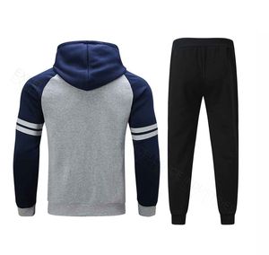ชุดกีฬาฤดูหนาวของผู้ชายชุดสองชิ้นมีฮู้ดพิมพ์โลโก้ตามสั่งชุดออกกำลังกายวิ่ง - Product Image 2