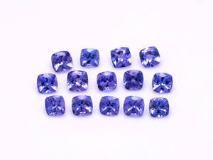 Tanzanite naturelle 7mm-9mm pierre précieuse en vrac à facettes taillées sur coussin pour la fabrication de bijoux au prix de gros - Product Image 2