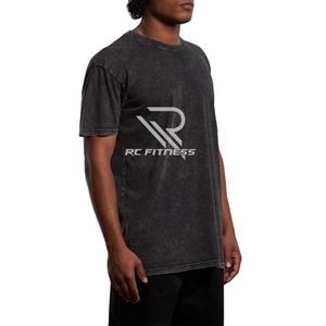 Wholesale High Quality Brand Custom Cotton Fabric Blank <b>Staple</b> Short Sleeve O-Neck T-Shirt For Men - Product Image 1