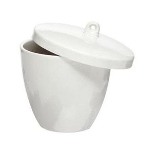 Crisol de Porcelana de 50 ml, Forma Alta de 58 x 43 mm con Tapa, Equipo de Calentamiento para Laboratorio - Product Image 1