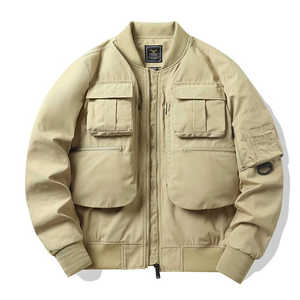 OstroWears Enterprises High Street <b>Men's</b> Winter Bomber <b>Jacket</b> Low MOQ <b>Flight</b> <b>Jacket</b> with Multiple Pockets Windbreaker - Product Image 1