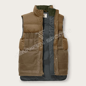 Material de carcasa Ves acolchado de caza 100% tela de poliéster botón y cierre de cremallera bolsillos delanteros forro interior de poliéster - Product Image 2